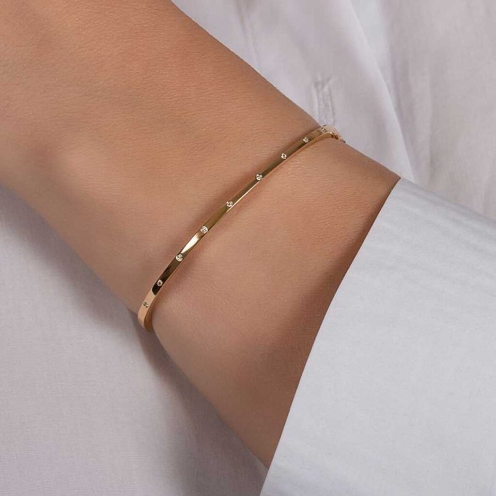 دستبند طلای ساده