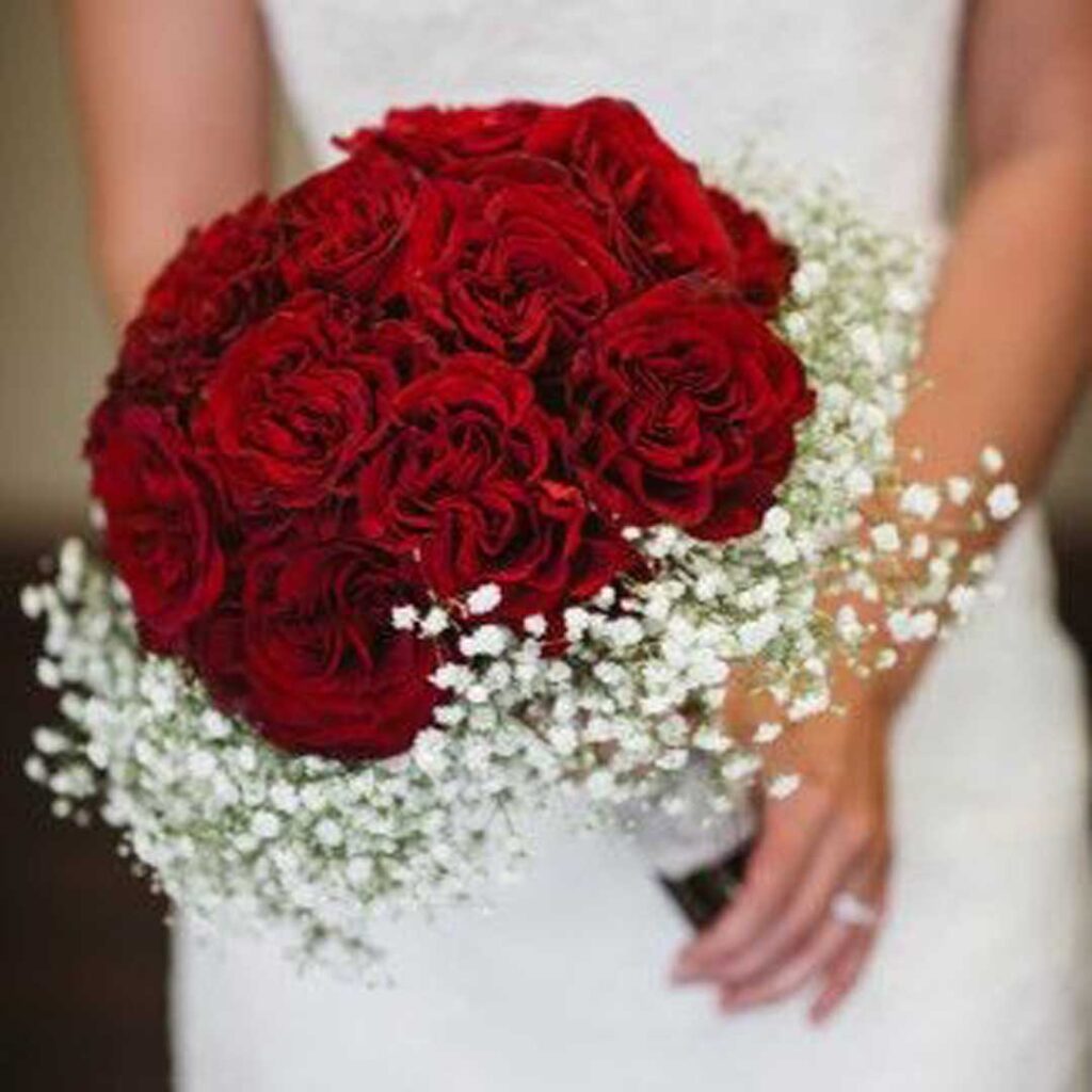 دسته گل رز عروس