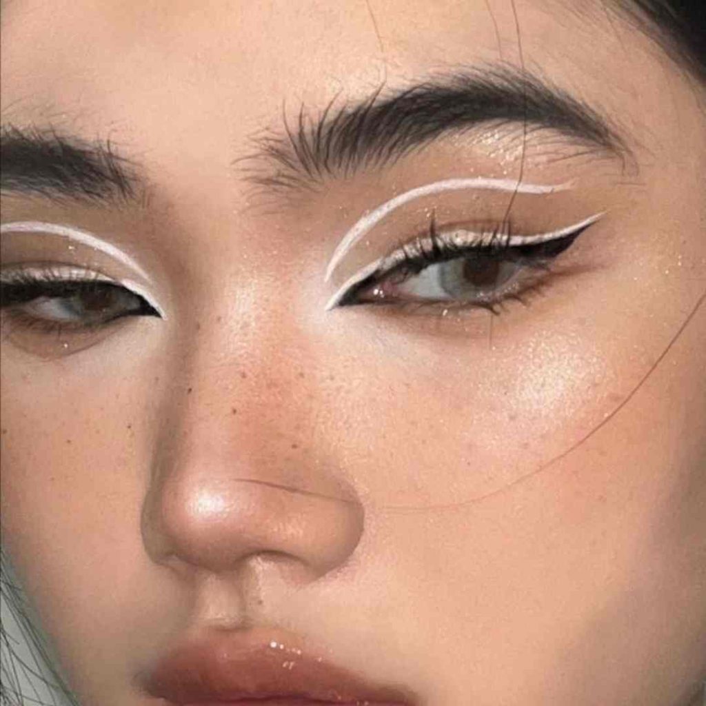 ترکیب خط چشم سفید با مشکی