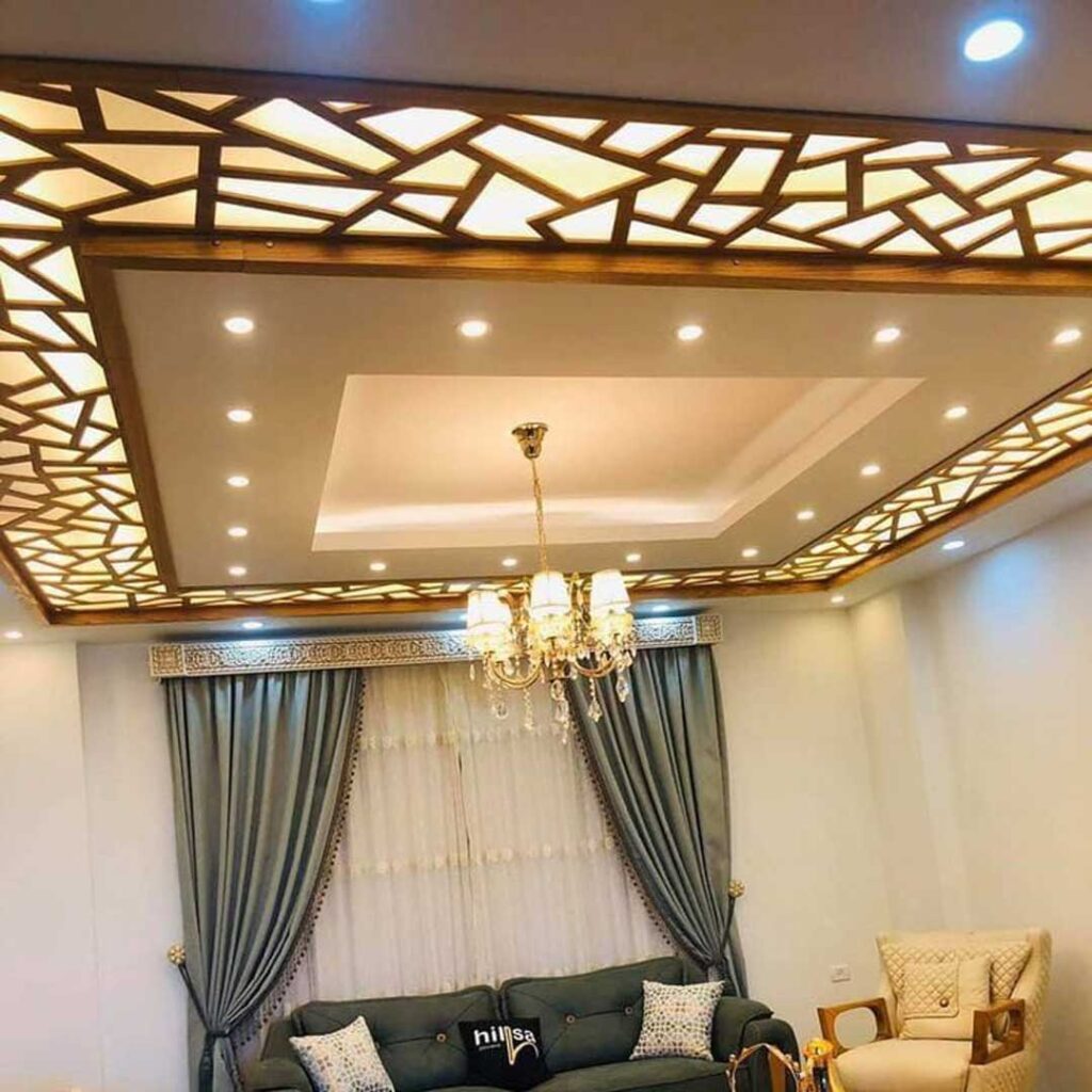 سقف کنفی طرح دار