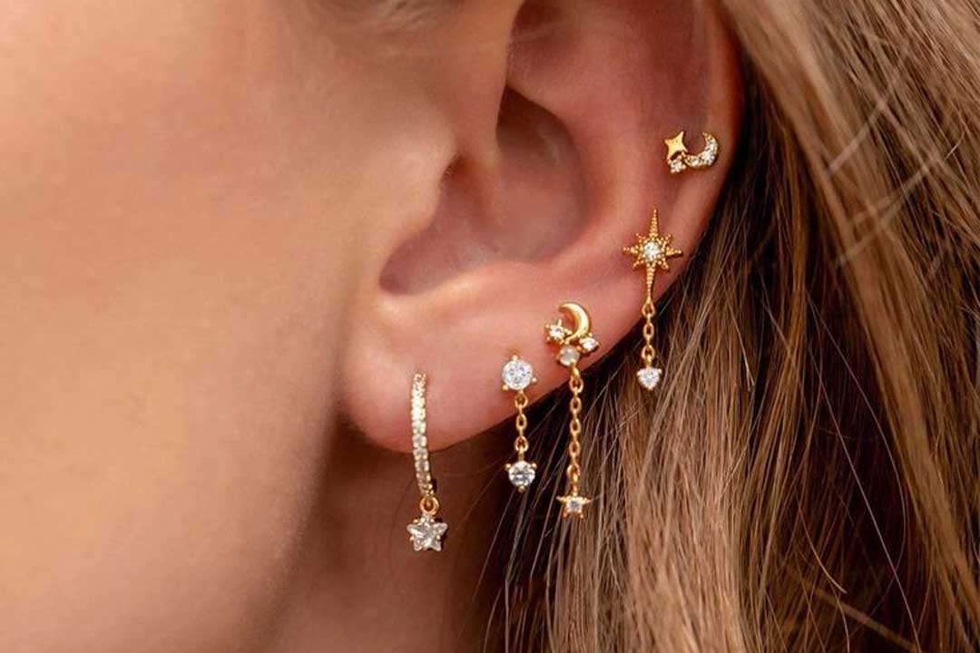 جدیدترین مدل های پیرسینگ طلای گوش دخترانه و شیک ۱۴۰۵