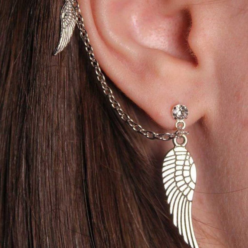 گوشواره طرح بال پرنده خاص