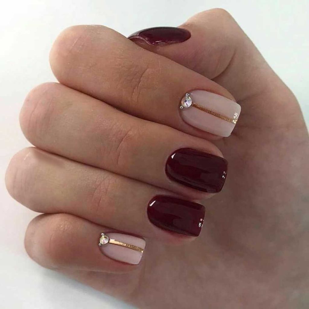 ناخن طرح قهوه ای