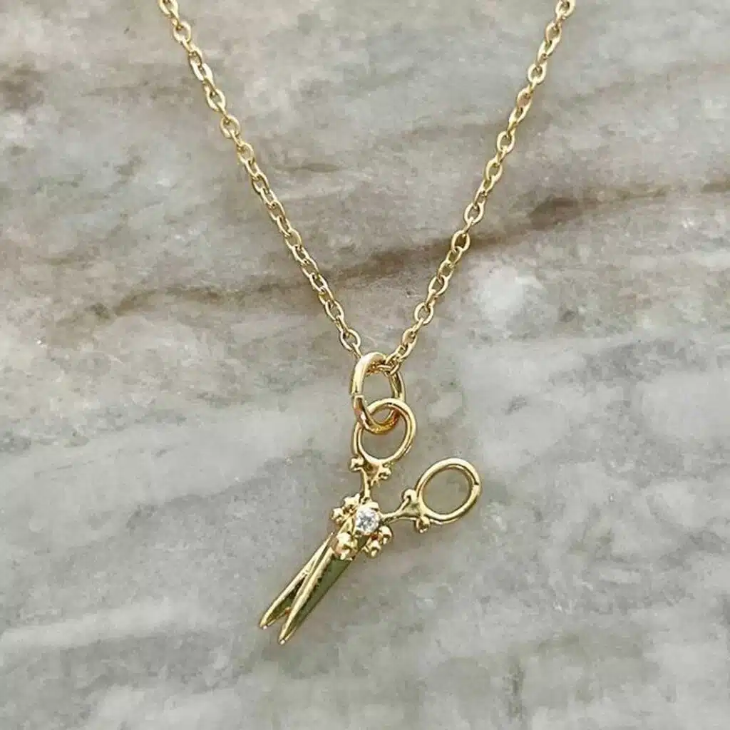 Gold tiny scissor