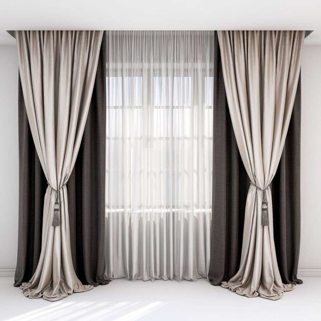 دیزاین پرده شیک برای قسمت پذیرایی 