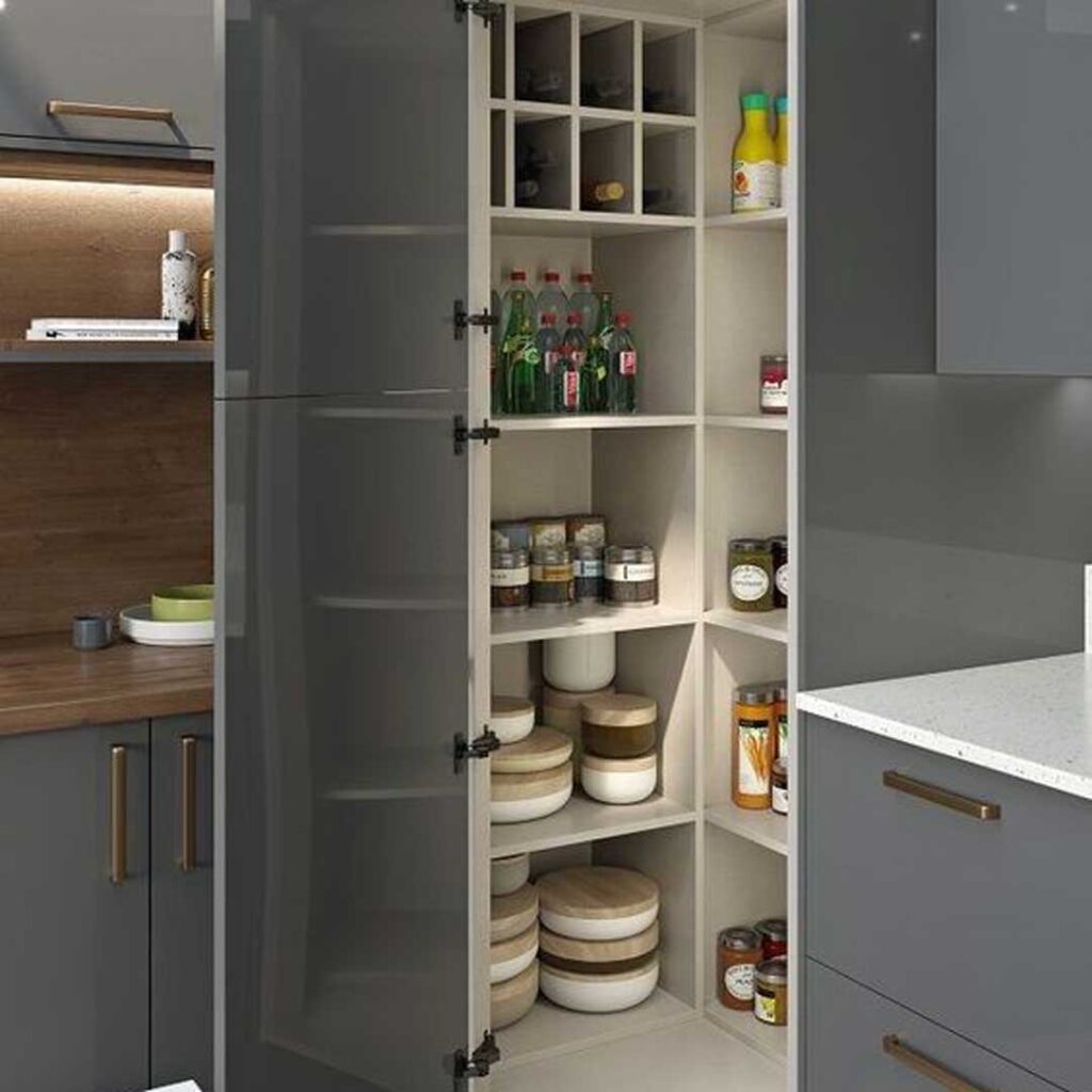 دیزاین کابینت گوشه آشپزخانه شیک