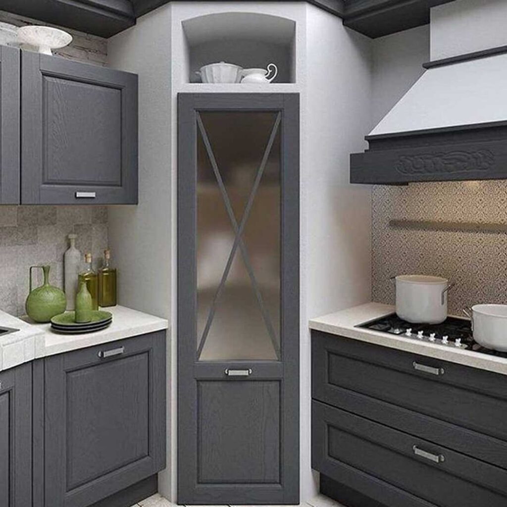 دیزاین کابینت گوشه آشپزخانه مدرن