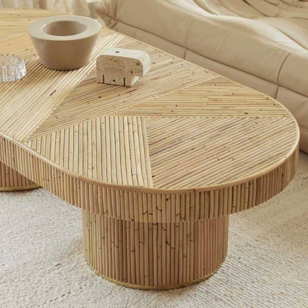 میز جلو مبلی مدرن حصیری