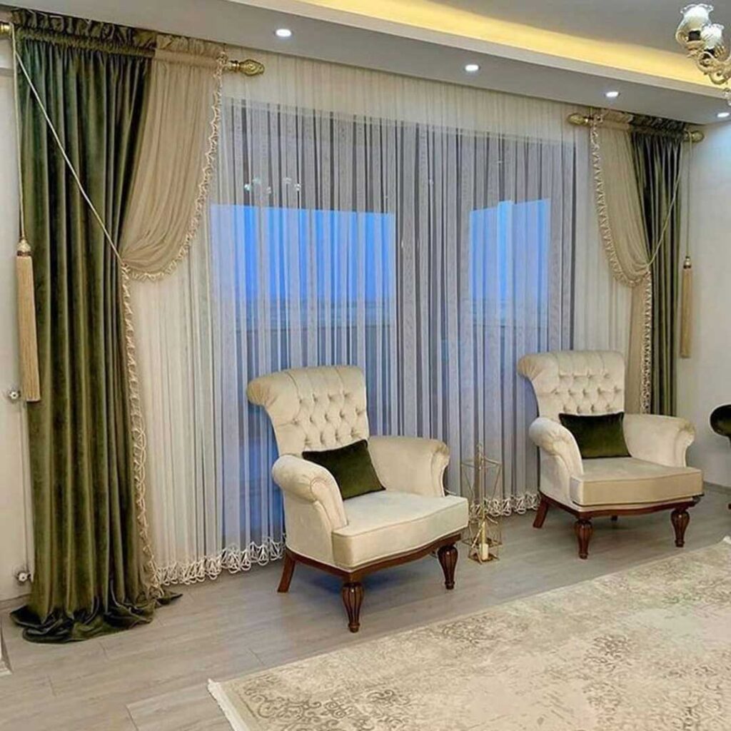 دیزاین پرده کلاسیک مخملی