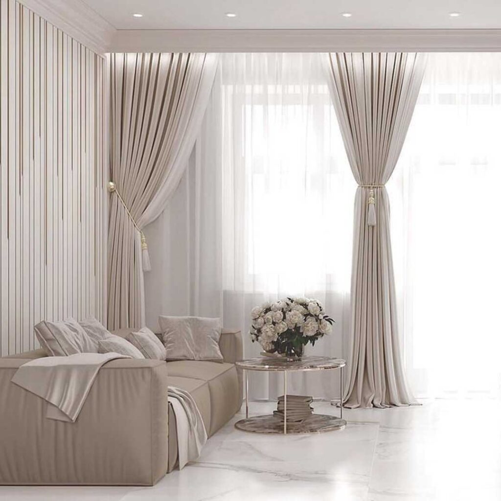 دیزاین پرده کلاسیک ساده
