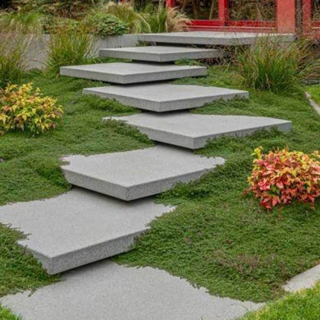 طراحی پله باغ و حیاط طبقه ای