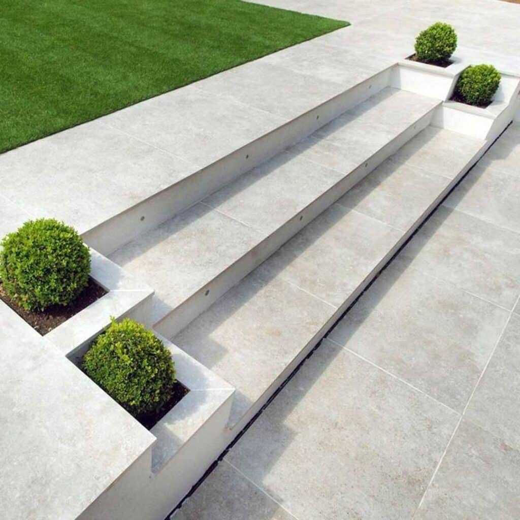 طراحی پله باغ و حیاط مدرن