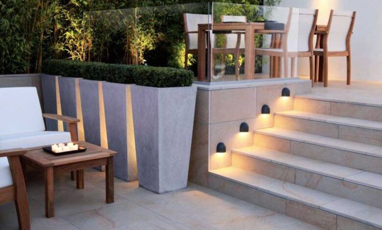طراحی پله باغ و حیاط