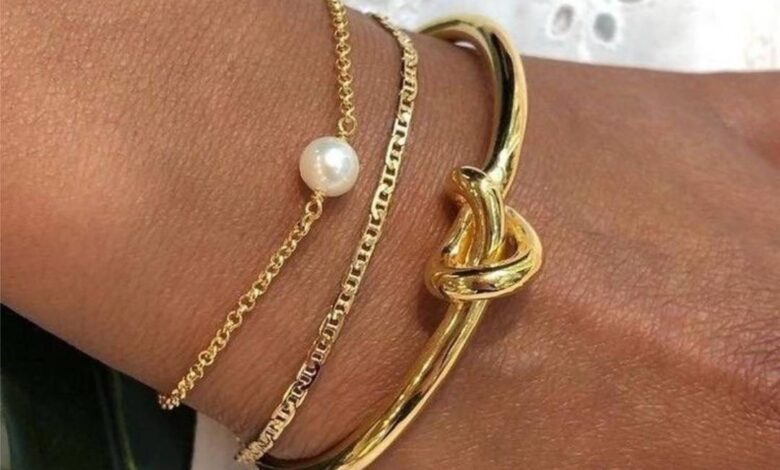 دستبند مینبمال طلا دخترانه