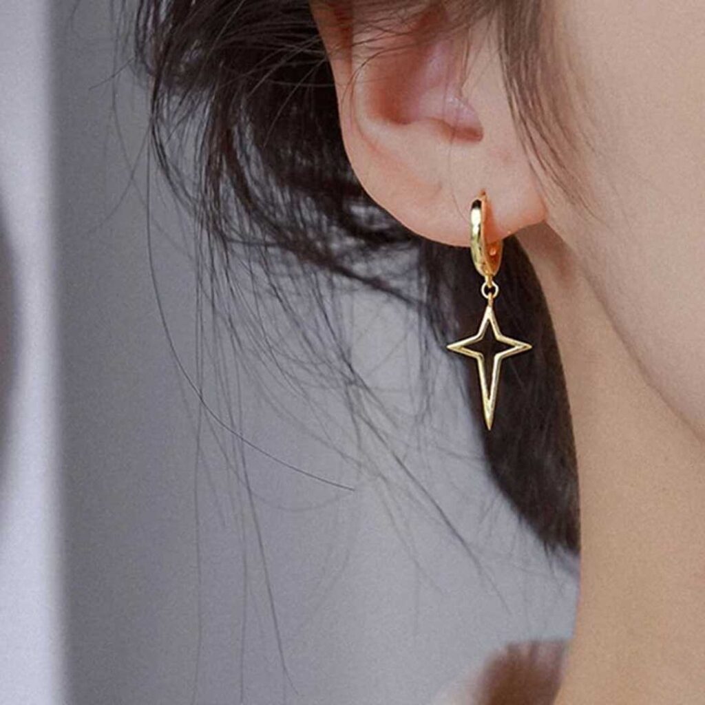 گوشواره طرح ستاره ساده