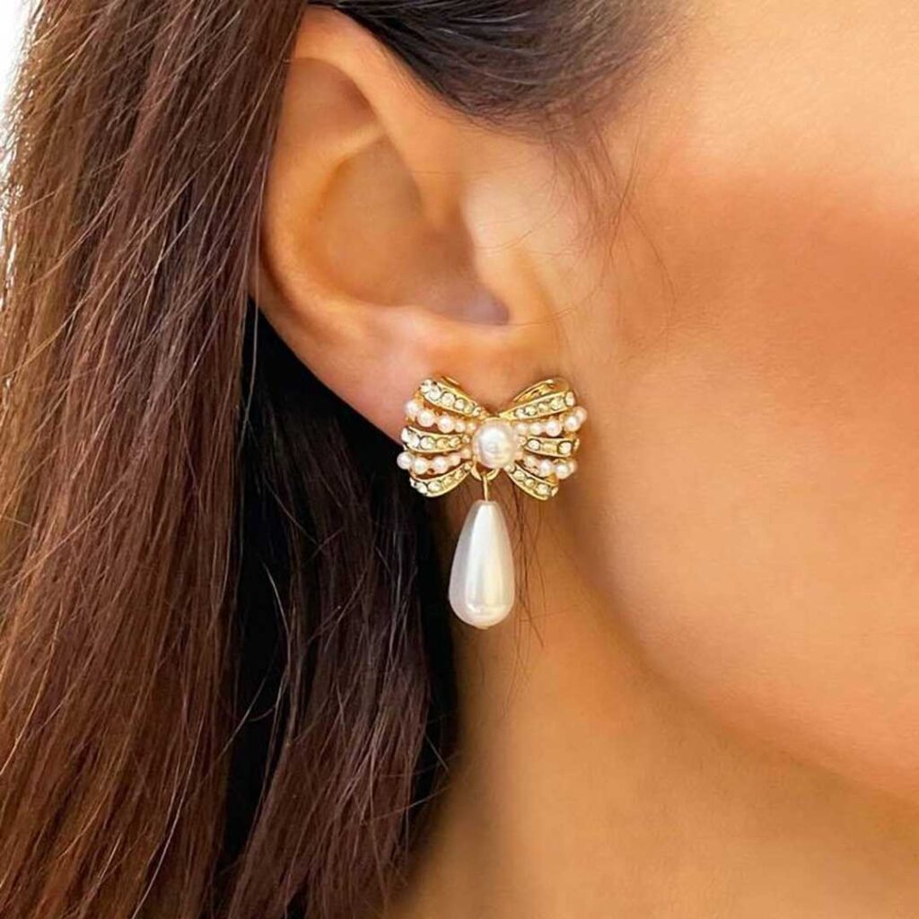 گوشواره طرح پاپیون شیک