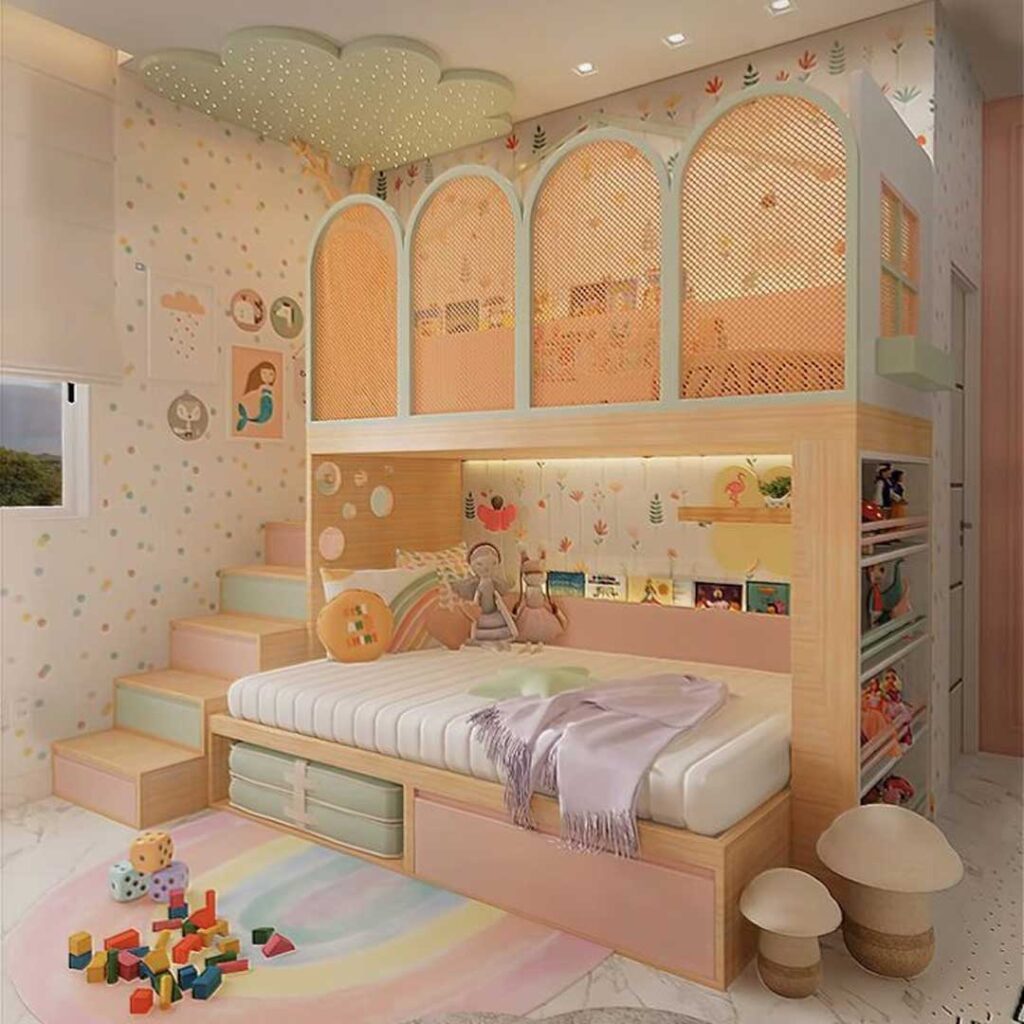 دیزاین تخت خواب دو طبقه فانتزی