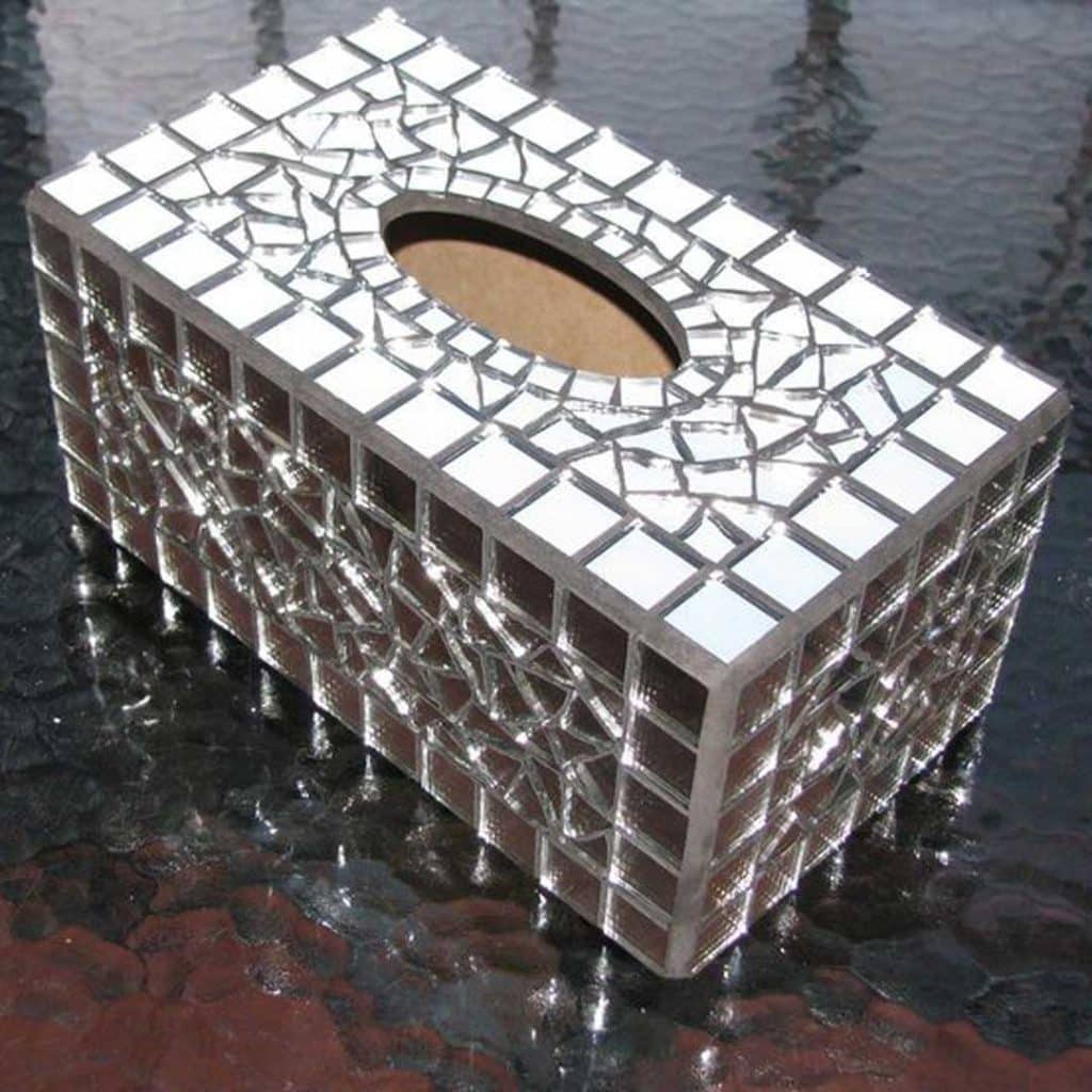 جعبه دستمال کاغذی آینه ای