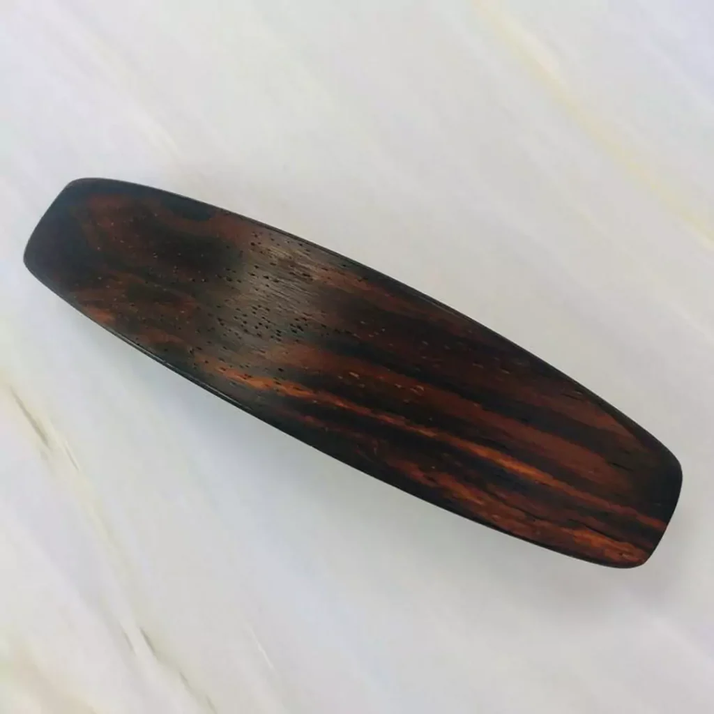 گیره موی طرح چوبی قهوه ای