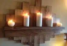 جا شمعی چوبی دیواری