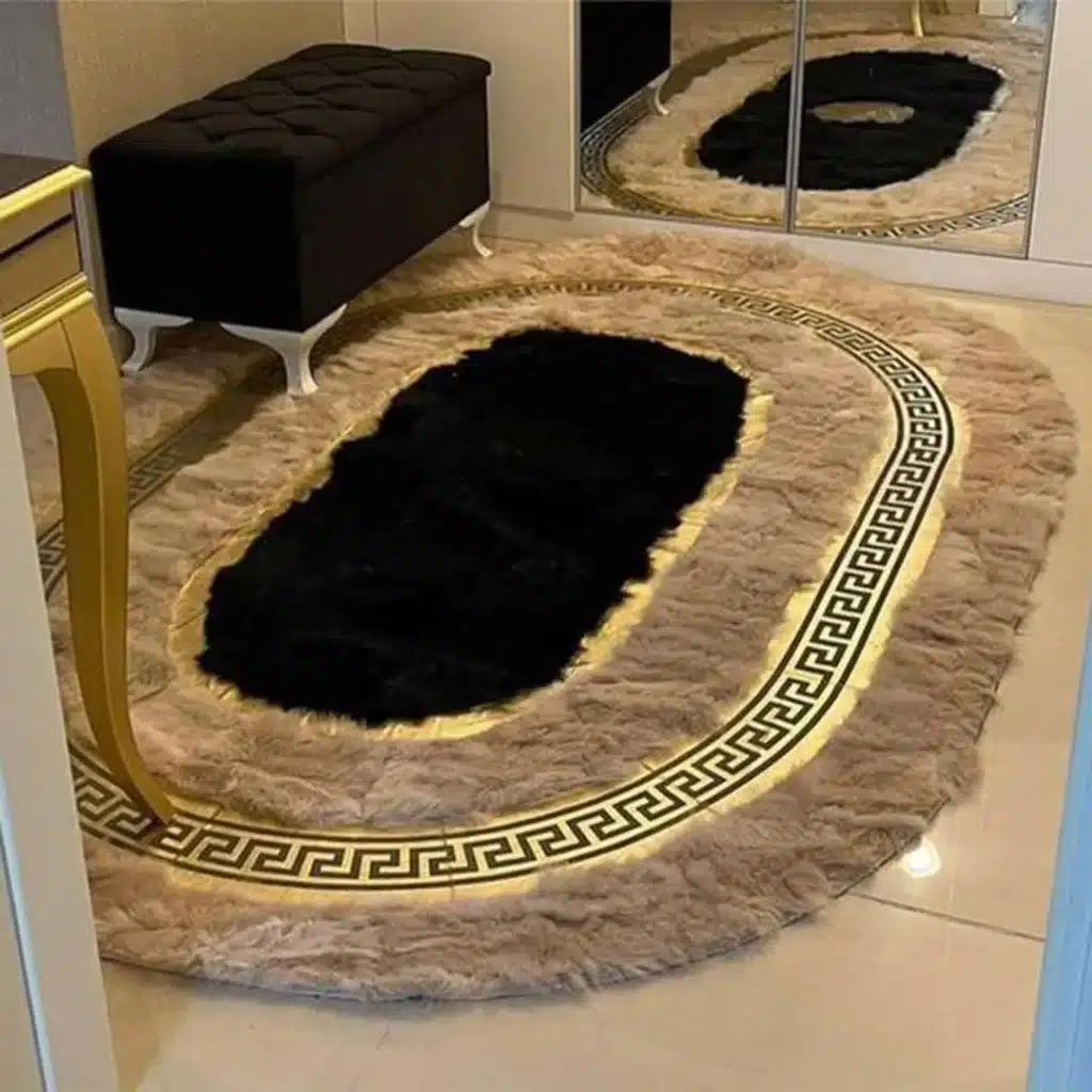 فرش طرح ورساچه بیضی