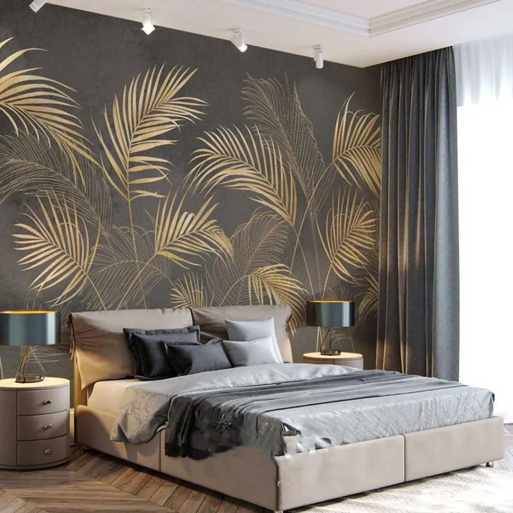 کاغذ دیواری اتاق خواب مدرن