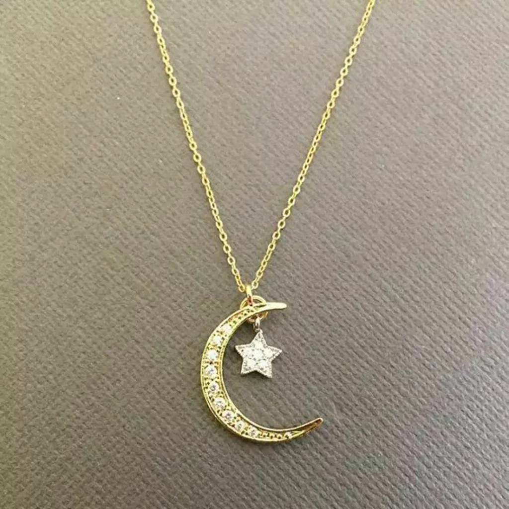 آویز گردنبند ماه 