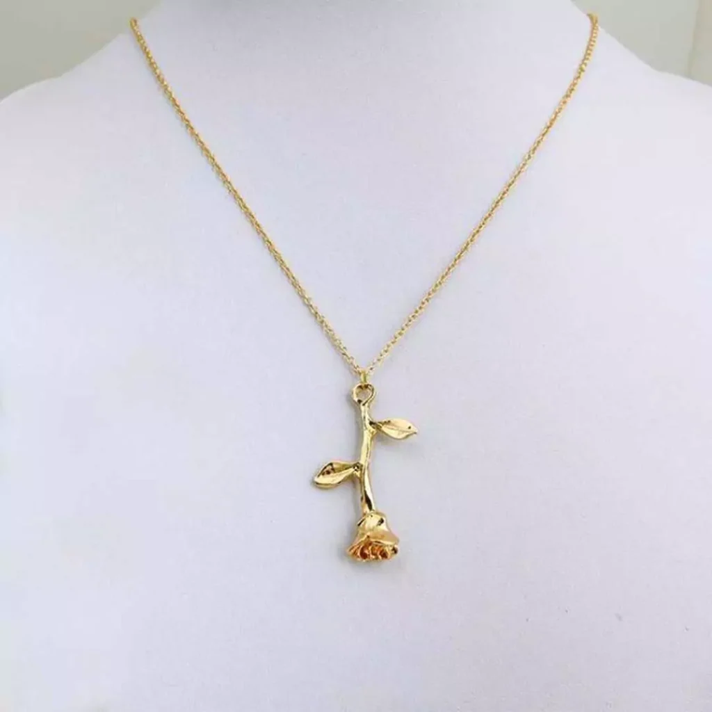 گردنبند گل رز 