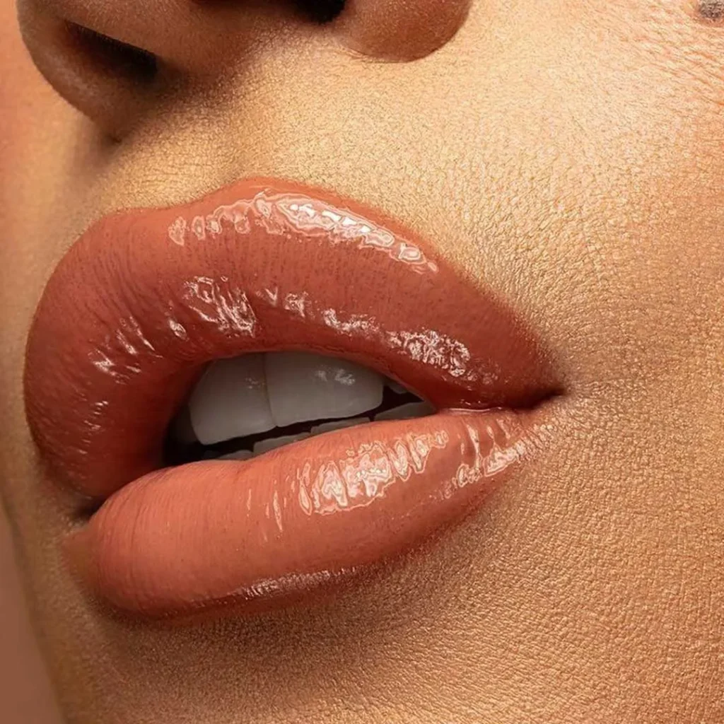 رژ لب قهوه ای روشن جذاب