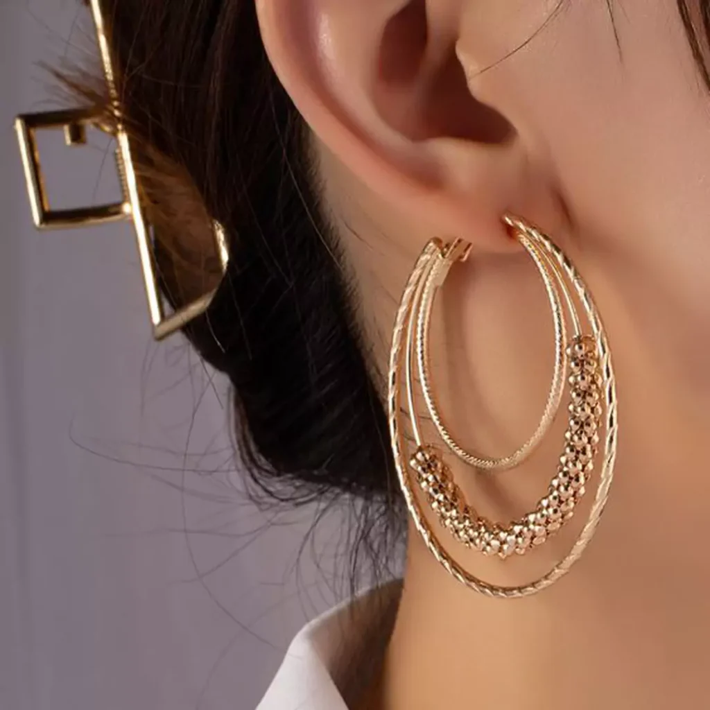 گوشواره حلقه ای زیبا 