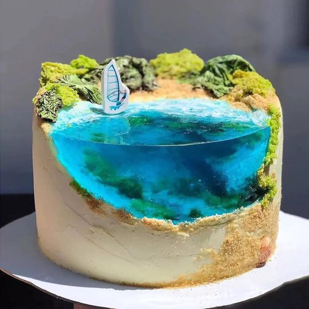 کیک زیبا ژله ای