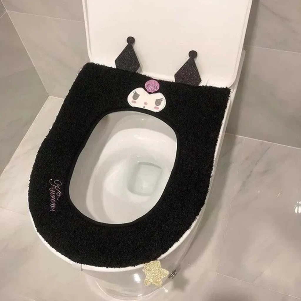 کاور توالت فرنگی کارتونی سیاه