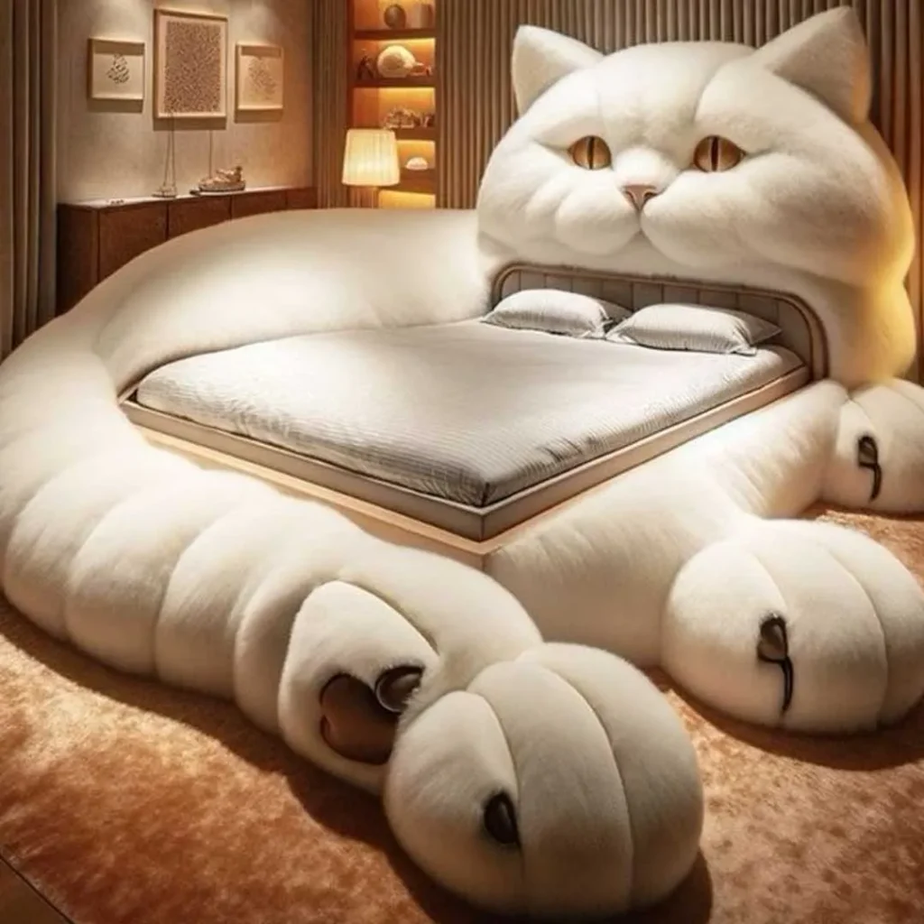  تخت خواب فانتزی طرح گربه خاص