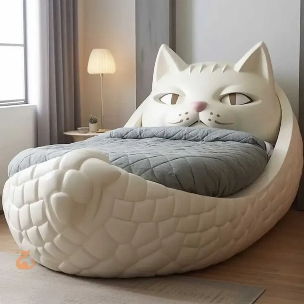 تخت خواب فانتزی طرح گربه مدرن