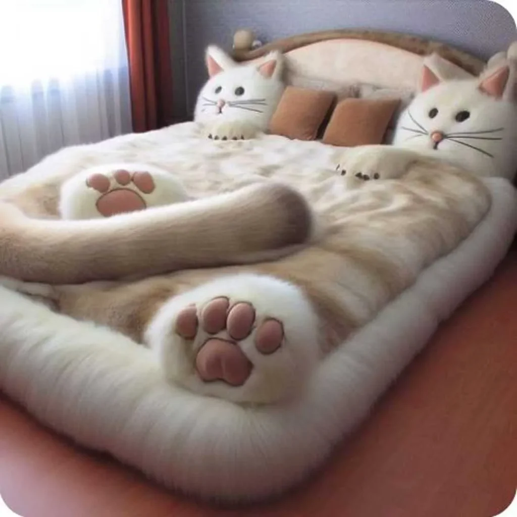  تخت خواب فانتزی طرح گربه مینیمال