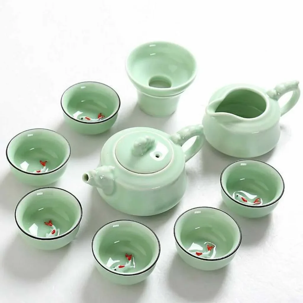 سرویس چای خوری ژاپنی آبی رنگ