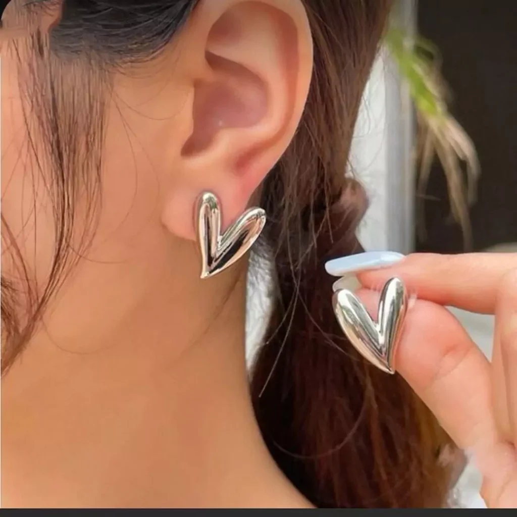 گوشواره قلبی مینیمال کیوت