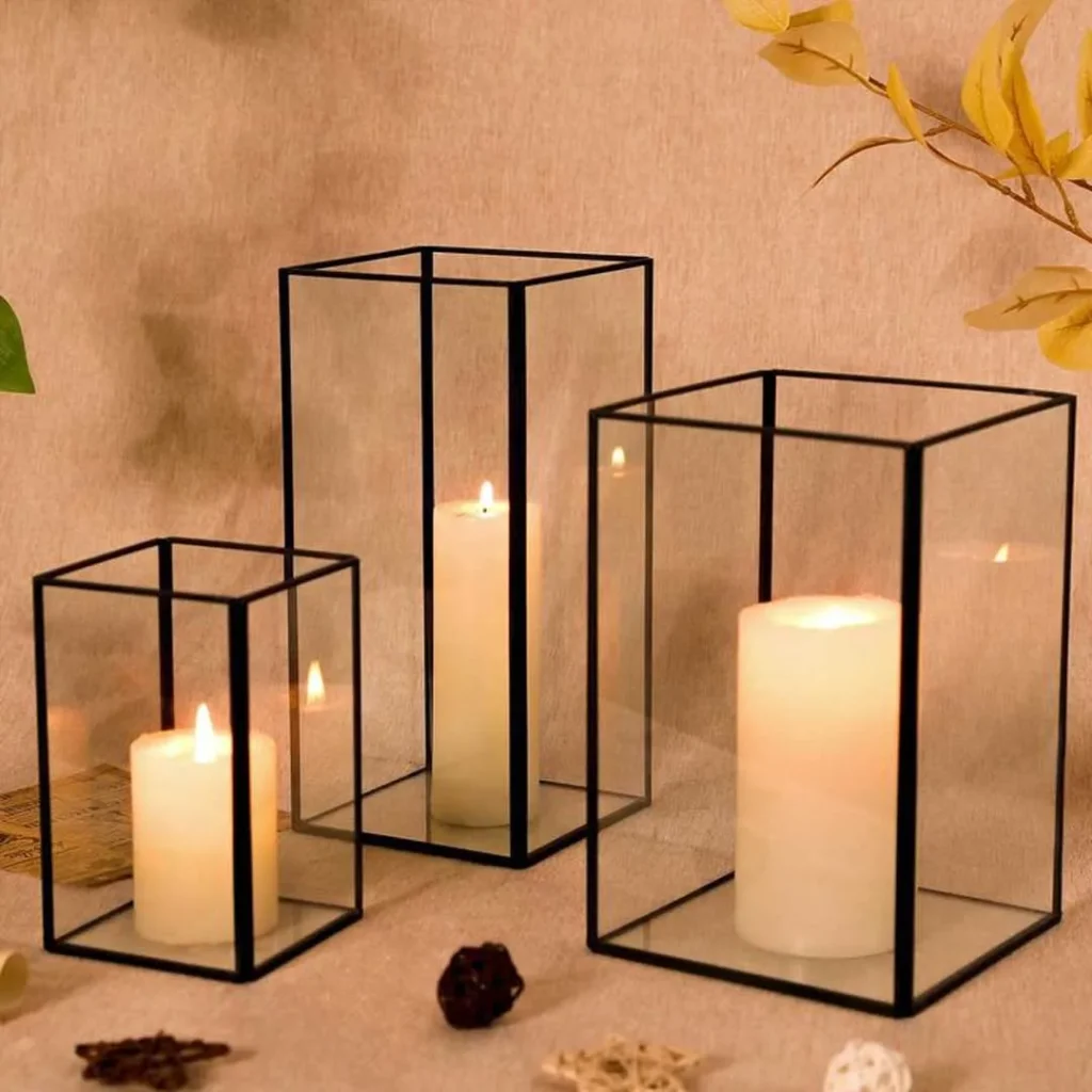 جاشمعی شیشه ای ساده