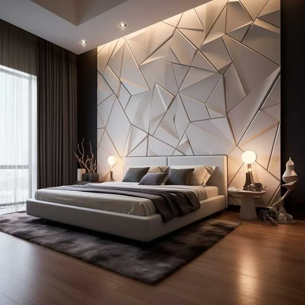 طراحی اتاق خواب لاکچری سه بعدی