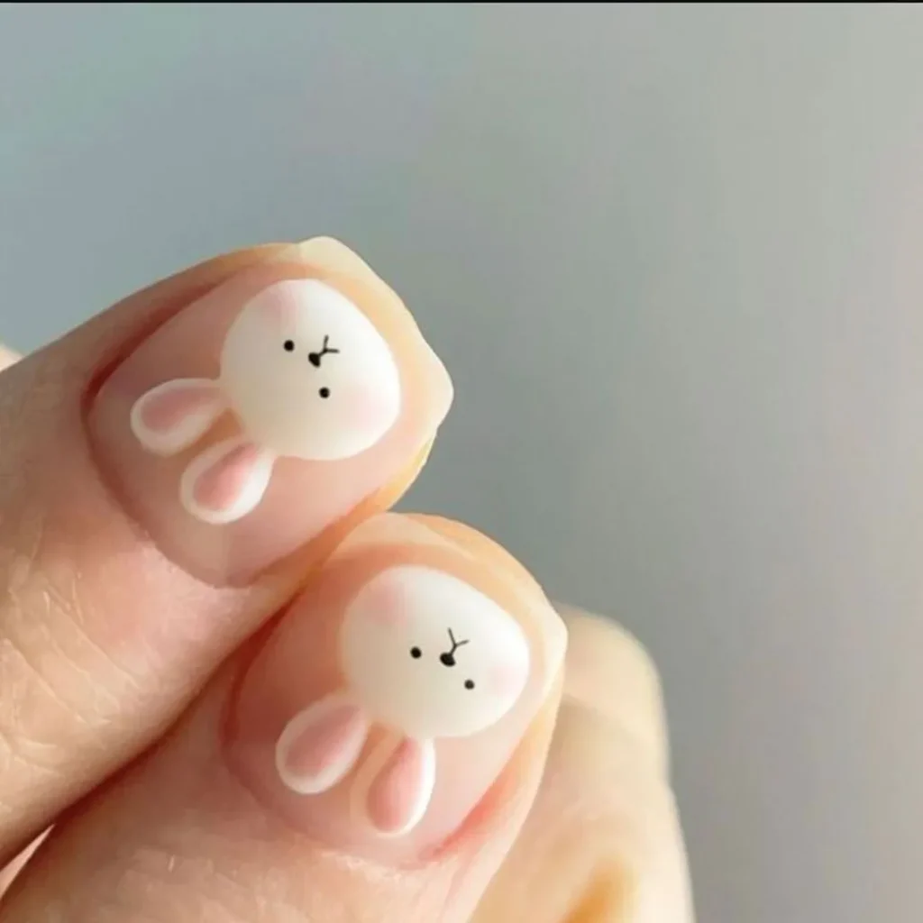   Cute rabbit nail design