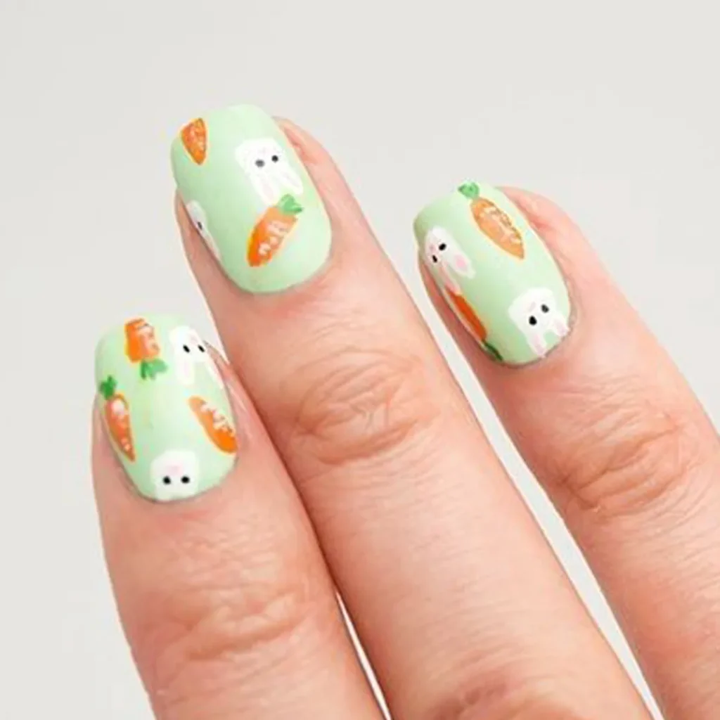   Carrot nail design for girls