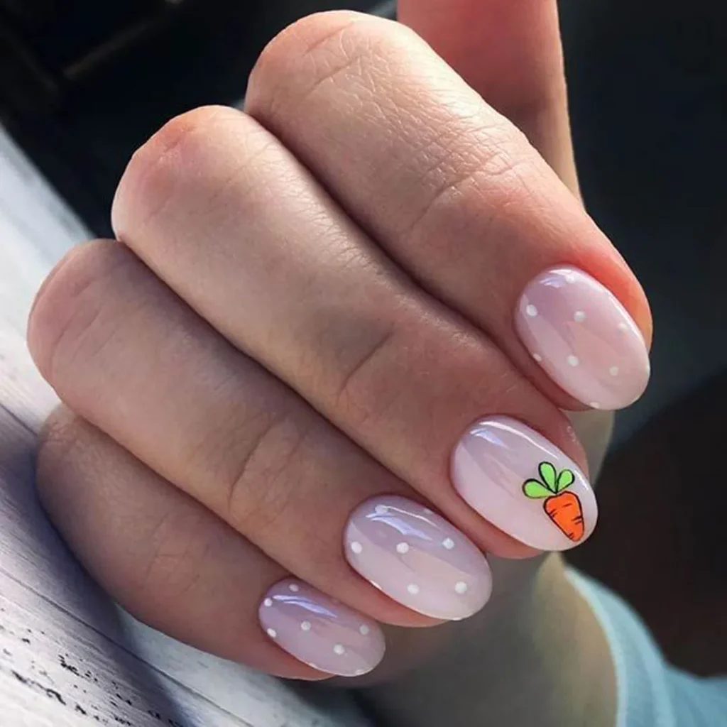 Beautiful carrot nail design