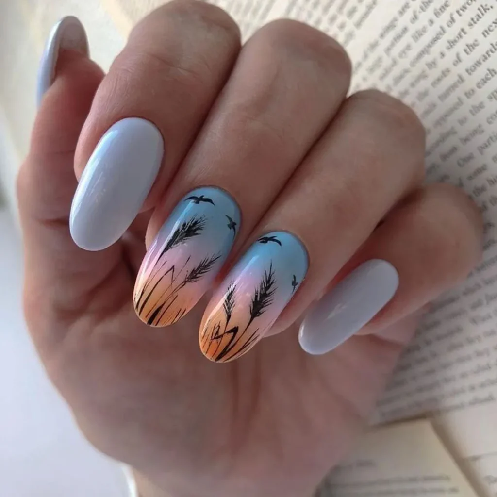   Nails with a special landscape design