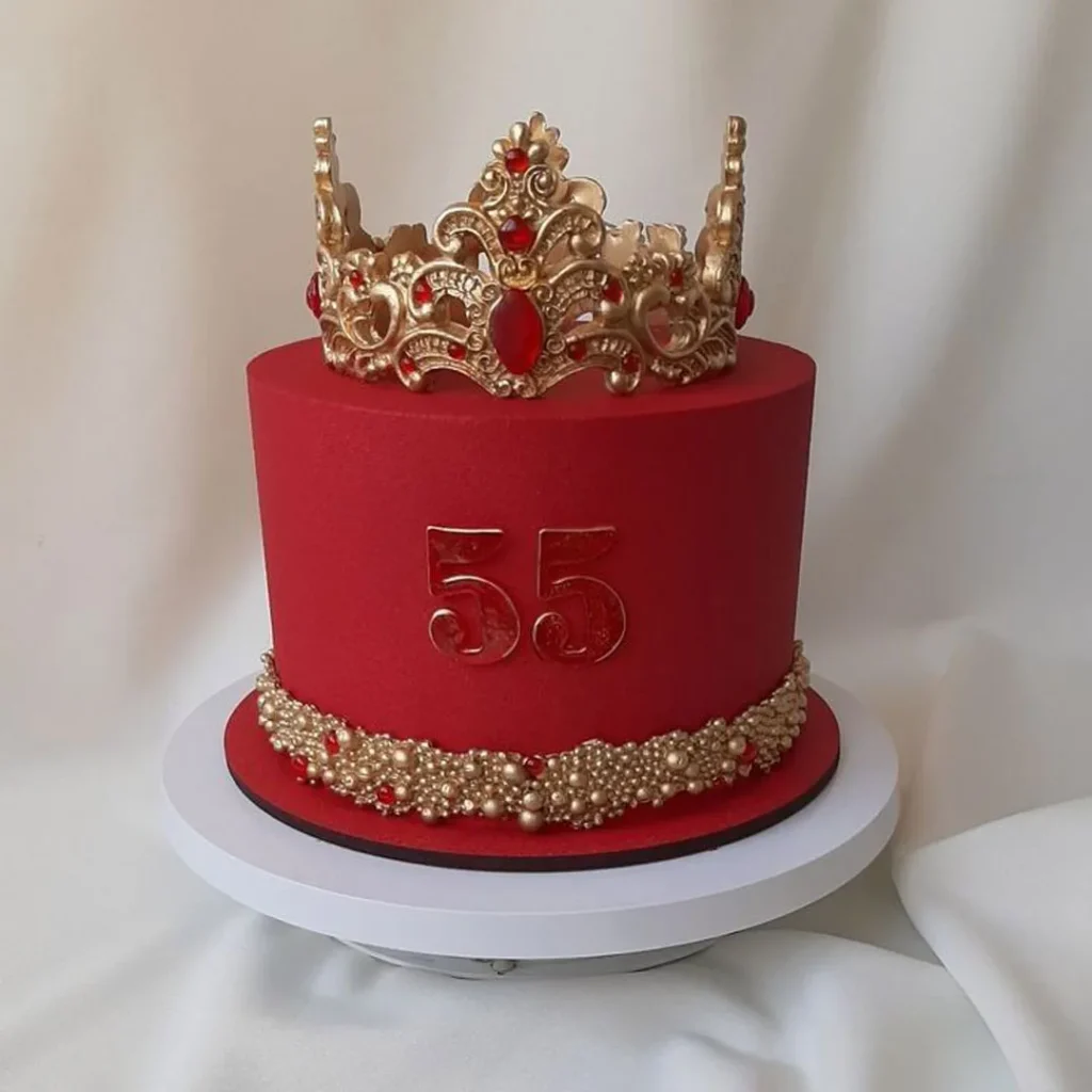 Cake with special red and crimson color