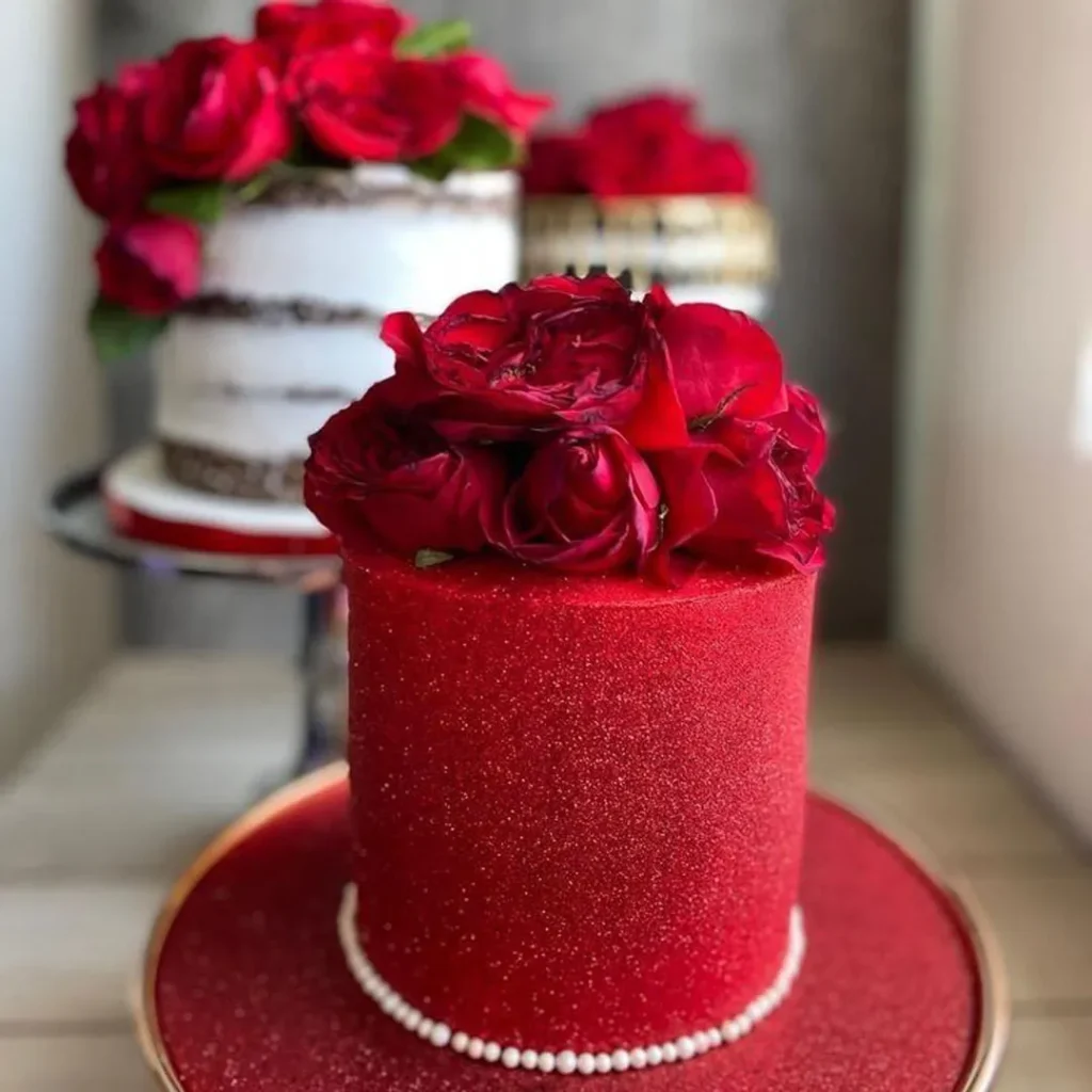 Cute red and crimson cake