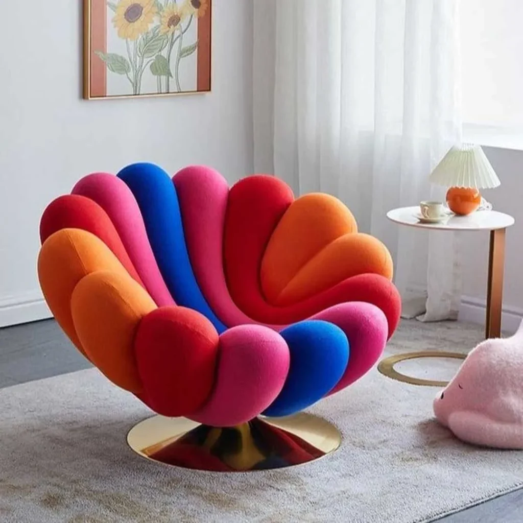  صندلی رنگارنگ فانتزی چرخشی
