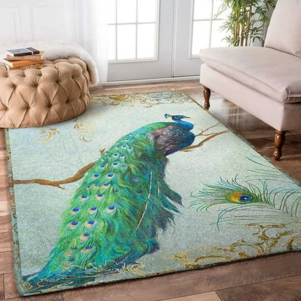  فرش طرح طاووس چشم نواز