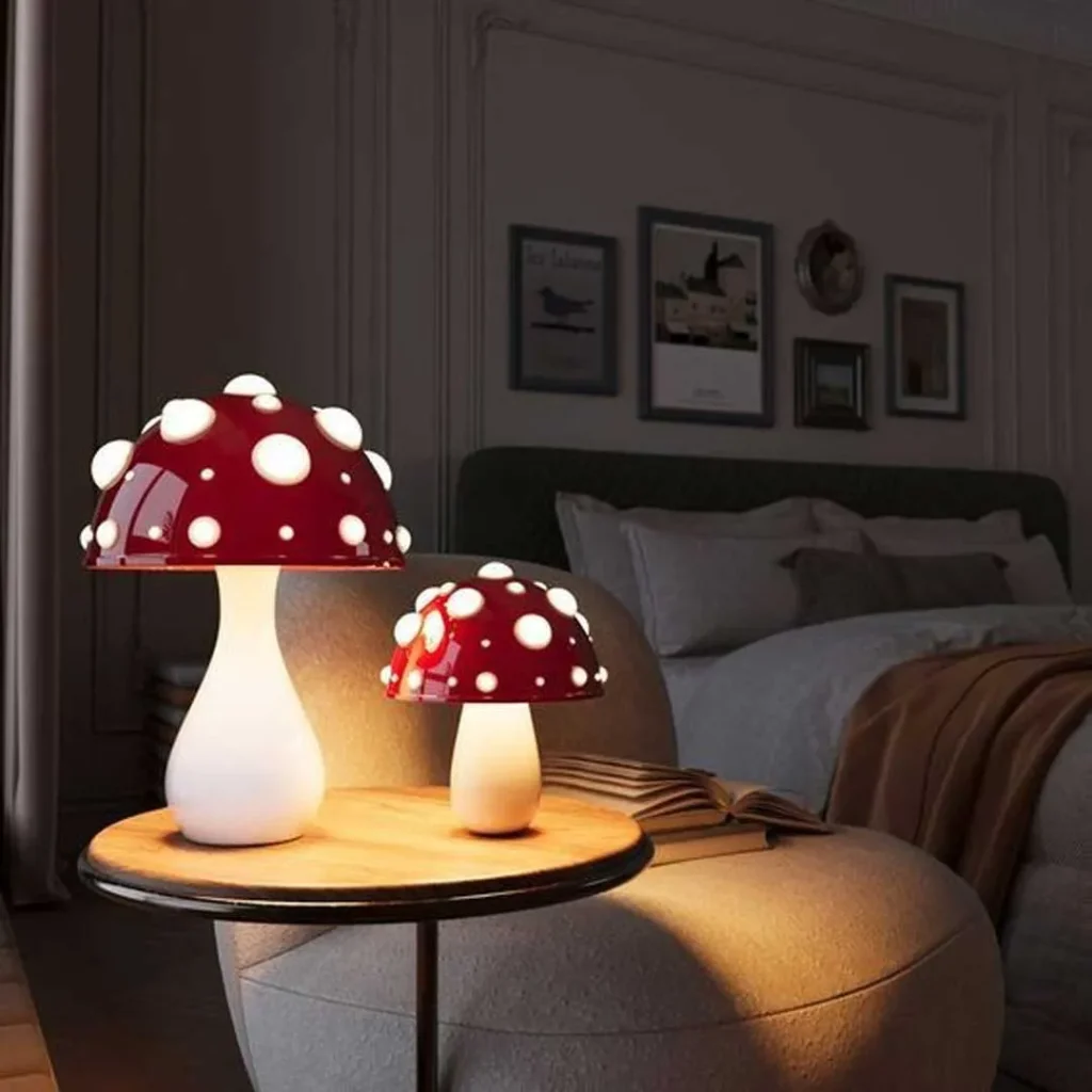 چراغ خواب رومیزی طرح قارچ زیبا