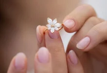 Luxury flower ring for girls