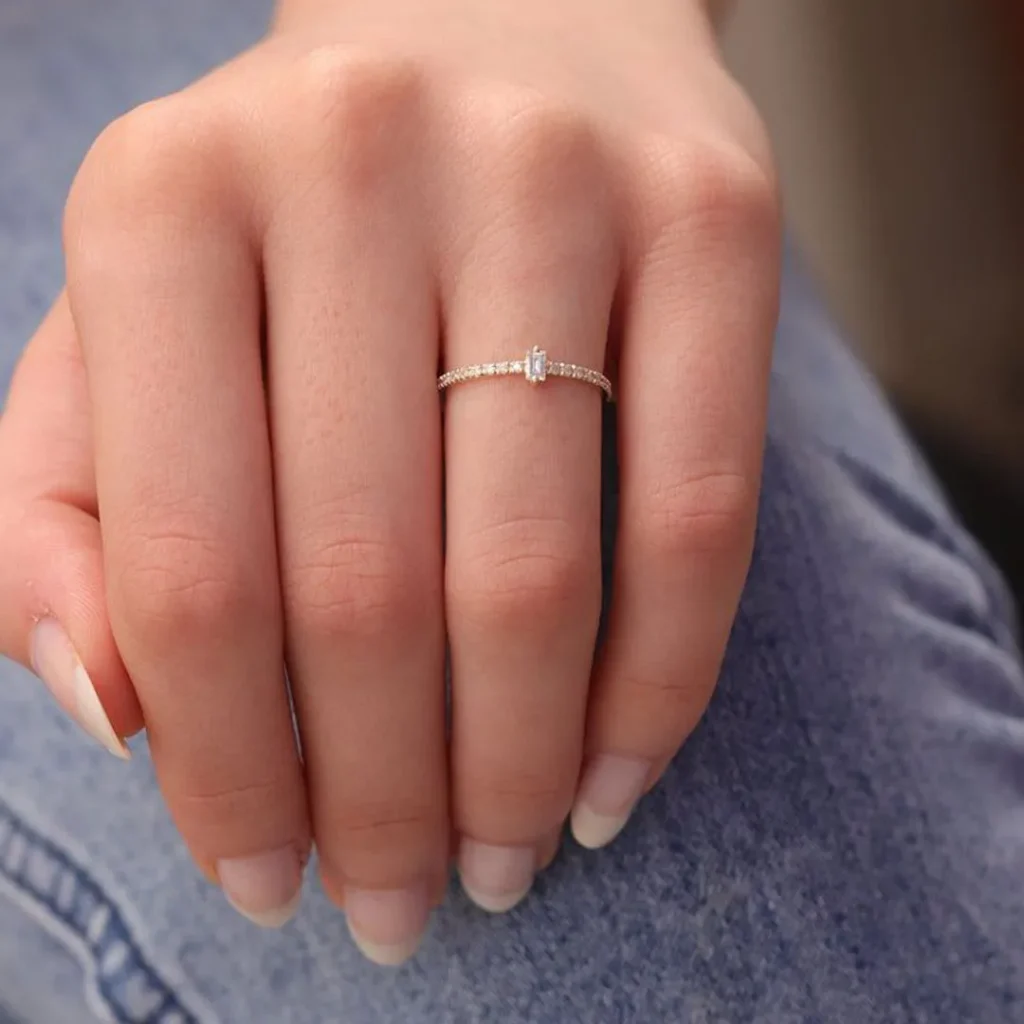   Minimalist gold girl's delicate ring